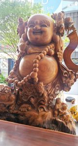 Fiber Glass Laughing Buddha Sculpture