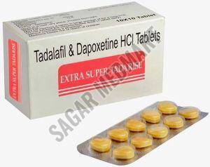 Extra Super Tadarise Tadalafil Dapoxetine Tablets