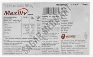 Maxiliv Glutathione Tablet