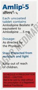 Amlip 5mg Amlodipine Besilate Tablet