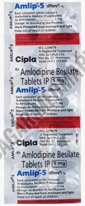 Amlip 5mg Amlodipine Besilate Tablet