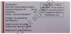 Alsartan 50mg Losartan Tablets