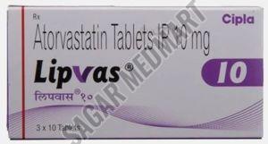 Lipvas 10mg Atorvastatin Tablet