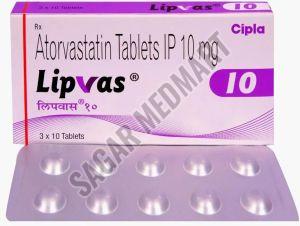 Lipvas 10mg Atorvastatin Tablet