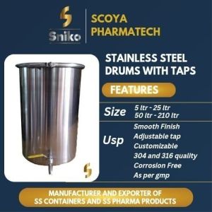 Stainless Steel Oil Tap Drum