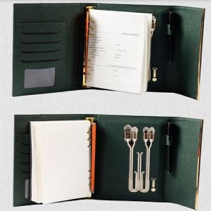 Green PU Leather Organizer With Wireless Charging