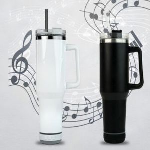 1200 Ml Stainless Steel Water Mug with Bluetooth Speaker