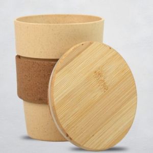 400 Ml Wheat Fiber Mug with Bamboo Cap