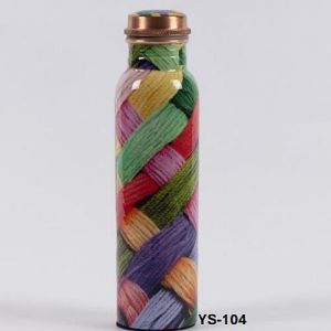 Meena Print Copper Water Bottle