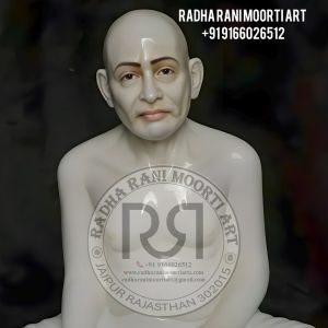 White Marble Gajanan Maharaj Statue