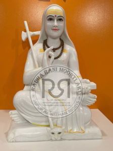 White Marble Shankaracharya Statue
