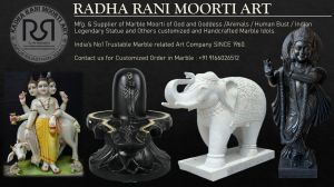 White Marble Gajanan Maharaj Statue