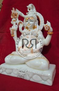 White Marble Shiva Moorti