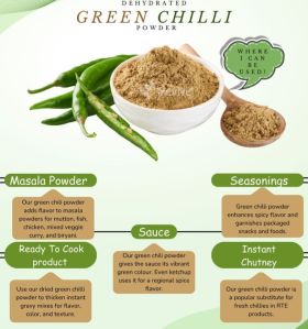 Dehydrated Green Chilli Powder