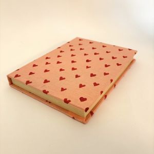 Red Pink Heart  Handmade Diary