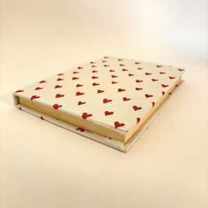 Red White Heart Handmade Diary