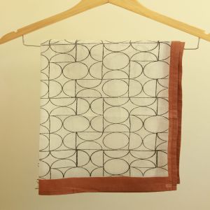 Black &AMP; White Long Cotton Scarf
