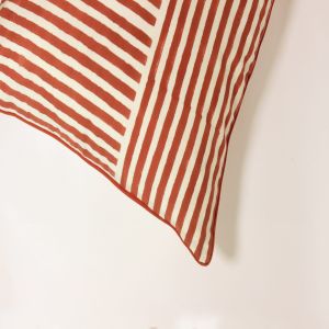 Red Stripe Cotton Cushion Covers