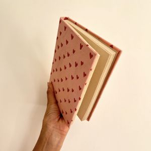 Red Pink Heart  Handmade Diary