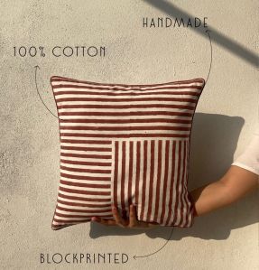 Red Stripe Cotton Cushion Covers