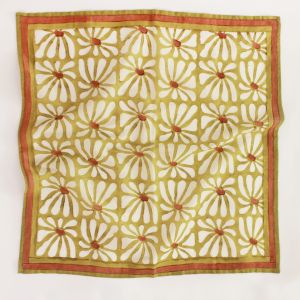 Green & White Square Cotton Scarf