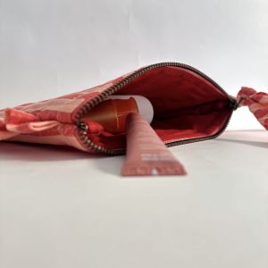 Pink & Red Flat Frill Quilted Pouch