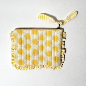 Golden Hour Flat Frill Quilted Pouch