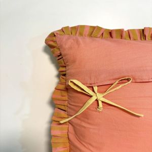 Ruffle Stripe Cotton Cushion Covers