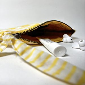 Golden Hour Flat Frill Quilted Pouch