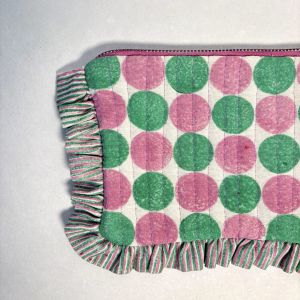 Pebble Flat Frill Quilted Pouch