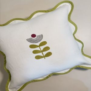 Wavy Green Plum Cushion Covers