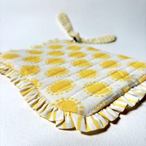 Golden Hour Flat Frill Quilted Pouch
