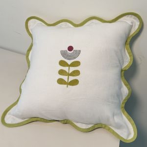 Wavy Green Plum Cushion Covers