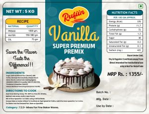 Rufiin Vanilla Super Premium Cake Premix
