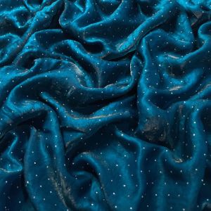 Dark Blue Stone Work Ladies Silk Saree