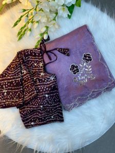 Soft Two Tone Bandhani Butta Silk Saree