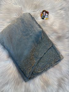 Stone Work Ladies Silk Saree