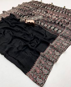 Traditional Drape Printed Silk Saree