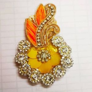 Yellow and Orange Silk Pagdi Kalangi