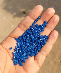 Blue Reprocessed HDPE Granules