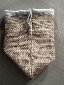 Printed Jute Pouch Bag