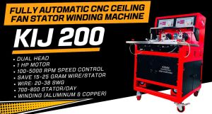 Fully Automatic CNC Ceiling Fan Winding Machine (Dual Head) – Kij 200