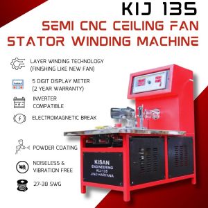 Semi CNC Ceiling Fan Winding Machine – Kij 135