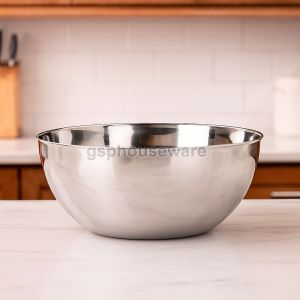 Round Stainless Steel Serving Bowl