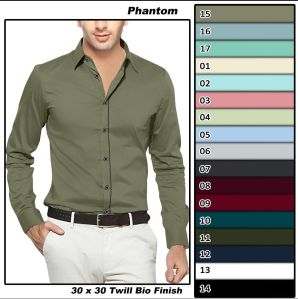 Multicolor Twill Plain Shirting Fabric