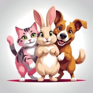 Cartoon Style Animal Digital Canvas Painting