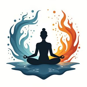 Meditation Energy Balance Digital Abstract Wall Painting