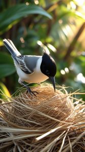 Minimalist Bird Nest Digital Wall Art Painting