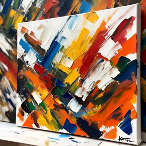 Multicolor Digital Abstract Painting