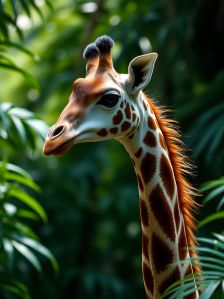 Realistic Wildlife Digital Portrait Wall Painting